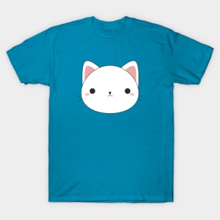 Kawaii cute white cat t-shirt T-Shirt